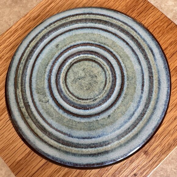 Vintage Pottery Trivet Ceramic And Wood Astray Rare Find Unique Tile - Picture 2 of 9
